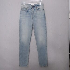 Rowan Jeans Women 28 Button Fly High Rise Fade Ankle‎ Contemporary Minimalist